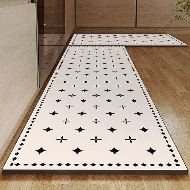 Chess Board Pattern Kitchen Rug Area Rug Mat Non-Slip Oil Proof Floor Mat Livingroom Rug Indoor Outdoor Mat Bedroom Decor Bathroom Mat Entrance Rug Door Mat