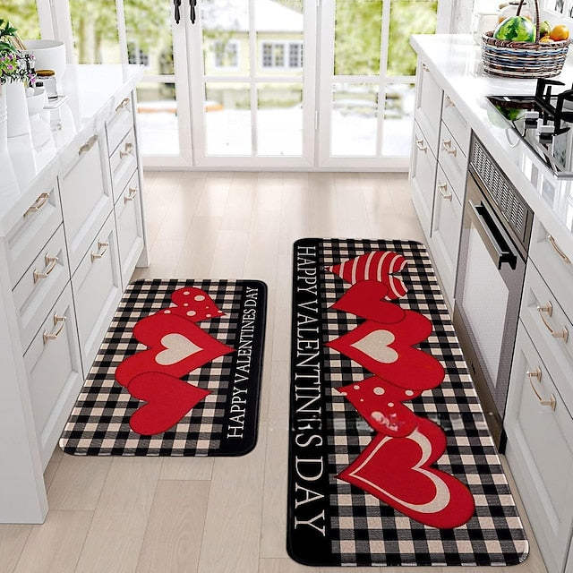 Valentine's Day Area Rug Kitchen Mat Non-Slip Oil Proof Floor Mat Livingroom Rug Indoor Outdoor Mat Bedroom Decor Bathroom Mat Entrance Rug Door Mat