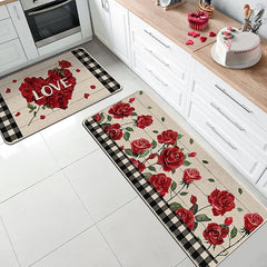 Valentine's Day Gnomes Area Rug Kitchen Mat Non-Slip Oil Proof Floor Mat Livingroom Rug Indoor Outdoor Mat Bedroom Decor Bathroom Mat Entrance Rug Door Mat