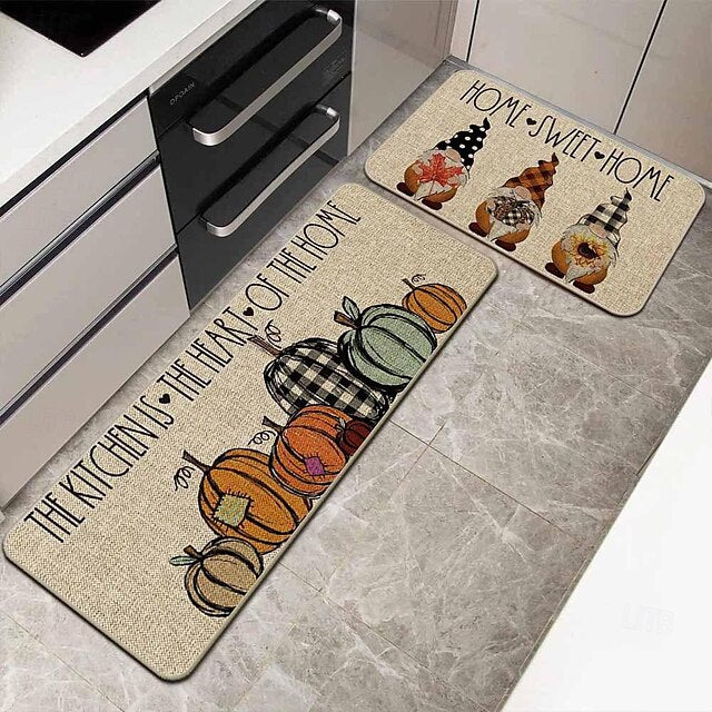 Autumn Pumpkin Truck Area Rug Kitchen Mat Non-Slip Oil Proof Floor Mat Livingroom Rug Indoor Outdoor Mat Bedroom Decor Bathroom Mat Entrance Rug Door Mat