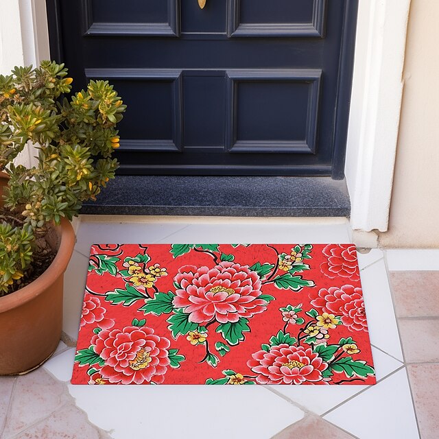 Big Floral Doormat Floor Mats Washable Rugs Kitchen Mat Non-Slip Oil Proof Rug Indoor Outdoor Mat Bedroom Decor Bathroom Mat Entrance Rug