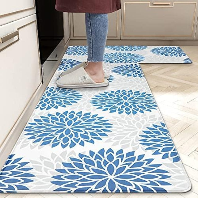 Anti Fatigue Kitchen Rug Non Slip Kitchen Mats Floor Mat Cushioned Area Rugs Waterproof Comfort Standing Mat Runner for Kitchen