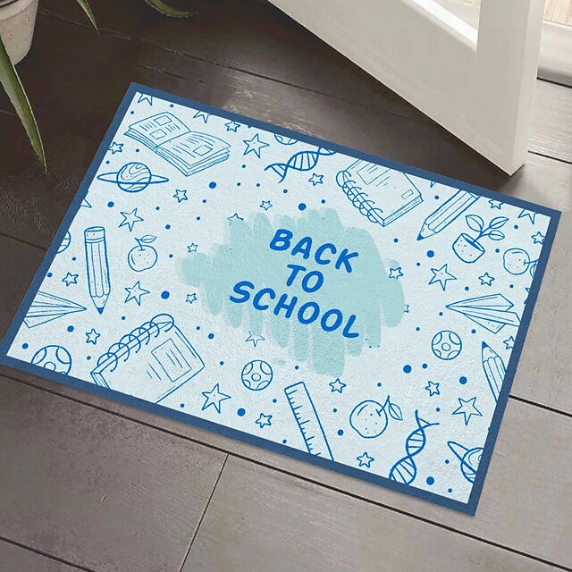 Back to School Doormat Kitchen Mat Floor Mat Non-Slip Area Rug Oil Proof Rug Indoor Outdoor Mat Bedroom Decor Bathroom Mat Entrance Rug