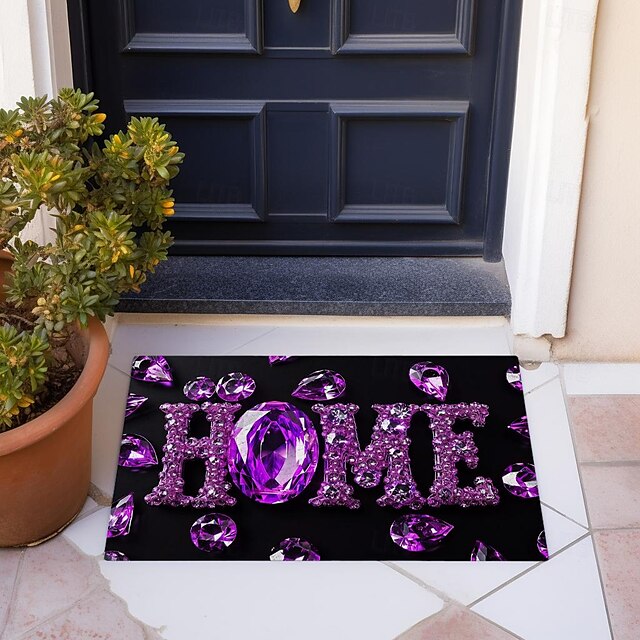 Crystal Home Doormat Floor Mats Washable Rugs Kitchen Mat Non-Slip Oil Proof Rug Indoor Outdoor Mat Bedroom Decor Bathroom Mat Entrance Rug