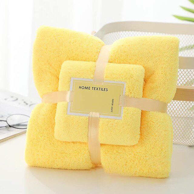 Bath Towels Set for Bathroom,Thick,Soft&Absorbent Fleece Bath Towels,1PC Bath Towel&1PC Hand Towel,Microfiber Quick Dry Bath Towel,Multipurpose Bath Sheets Towels for Bath, Gym and Spa