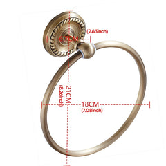 Towel Ring Wall Mounted Antique Brass Toilet Towel Ring Bath Towel Holder Hand Towel Holder Bathroom Accessories Bath Hardware