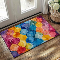 Rainbow Painting Doormat Floor Mats Washable Rugs Kitchen Mat Non-Slip Oil Proof Rug Indoor Outdoor Mat Bedroom Decor Bathroom Mat Entrance Rug