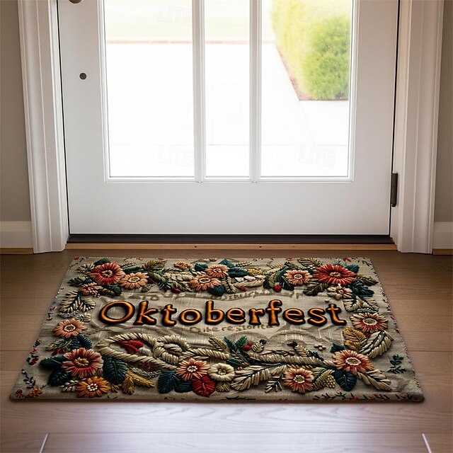 Quilt Beer Doormat Kitchen Mat Floor Mat Non-Slip Area Rug Oil Proof Rug Indoor Outdoor Mat Bedroom Decor Bathroom Mat Entrance Rug