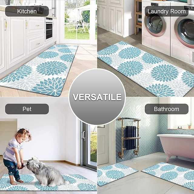 Anti Fatigue Kitchen Rug Non Slip Kitchen Mats Floor Mat Cushioned Area Rugs Waterproof Comfort Standing Mat Runner for Kitchen