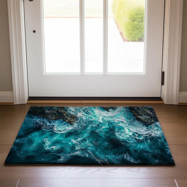 Beach View Doormat Kitchen Mat Floor Mat Non-Slip Area Rug Oil Proof Rug Indoor Outdoor Mat Bedroom Decor Bathroom Mat Entrance Rug