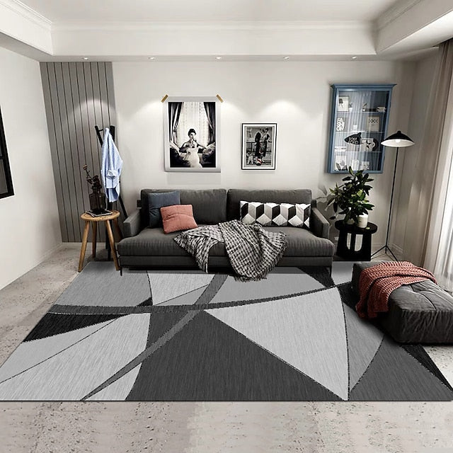 Geometric Living Room Floor Mat Carpet Abstract Area Rug Bedroom Bedside Covered Rectangular Coffee Table Carpet