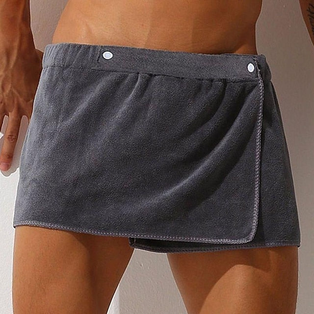 men's shorts home absorbent wearable towel pants beach sexy bath skirt microfiber anti-light