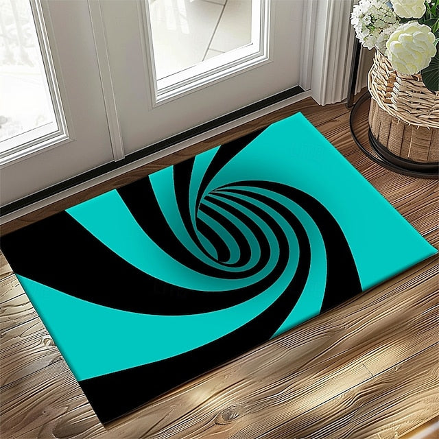 3D Vortex Doormat Kitchen Mat Floor Mat Non-Slip Area Rug Oil Proof Rug Indoor Outdoor Mat Bedroom Decor Bathroom Mat Entrance Rug Optical Illusion