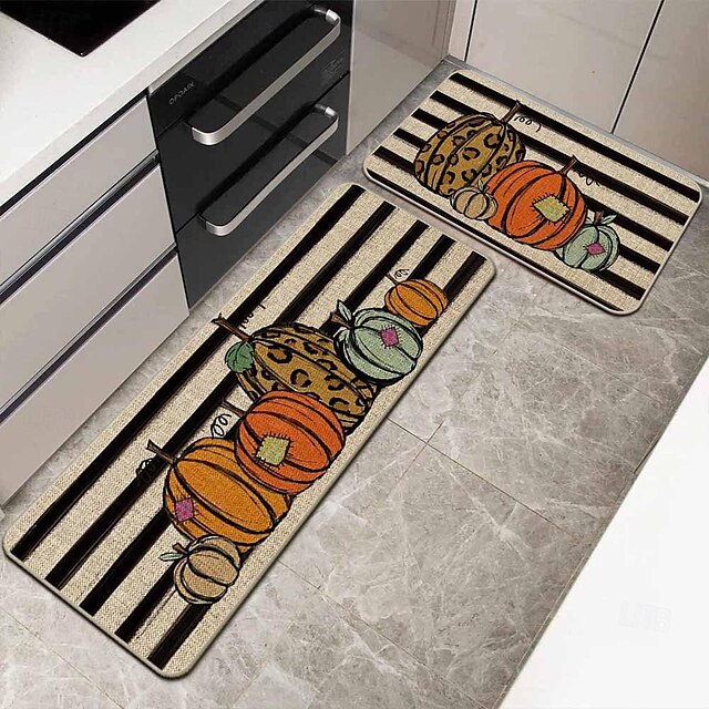 Autumn Pumpkin Truck Area Rug Kitchen Mat Non-Slip Oil Proof Floor Mat Livingroom Rug Indoor Outdoor Mat Bedroom Decor Bathroom Mat Entrance Rug Door Mat