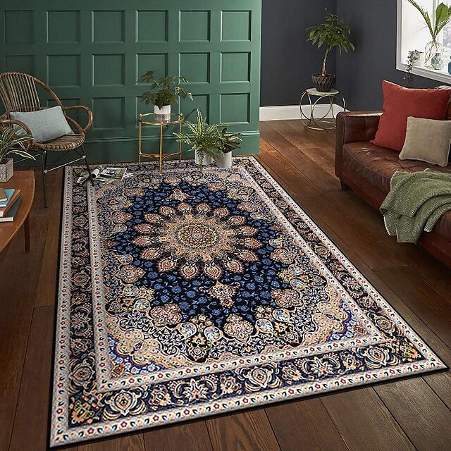 Boho Area Rug Kitchen Mat Non-Slip Oil Proof Floor Mat Livingroom Rug Indoor Outdoor Mat Bedroom Decor Bathroom Mat Entrance Rug Door Mat