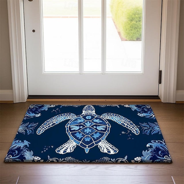 Sea Turtle Doormat Kitchen Mat Floor Mat Non-Slip Area Rug Oil Proof Rug Indoor Outdoor Mat Bedroom Decor Bathroom Mat Entrance Rug