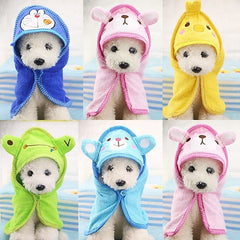 Dog Cat Bath Towel Dog Dry Robe Cute Leisure Winter Breathable Soft Washable Comfortable Outdoor Casual Daily Dog Clothing for Bichon Frise Pomeranian Baby Pet Papillon Small