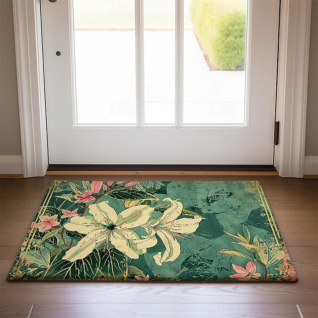 Countryside Tuilps Doormat Floor Mats Washable Rugs Kitchen Mat Non-Slip Oil Proof Rug Indoor Outdoor Mat Bedroom Decor Bathroom Mat Entrance Rug