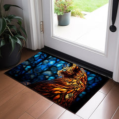 Stained Glass Cat Doormat Floor Mats Washable Rugs Kitchen Mat Non-Slip Oil Proof Rug Indoor Outdoor Mat Bedroom Decor Bathroom Mat Entrance Rug