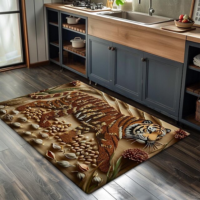 Fish Meat Doormat Kitchen Mat Floor Mat Non-Slip Area Rug Oil Proof Rug Indoor Outdoor Mat Bedroom Decor Bathroom Mat Entrance Rug