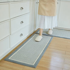 Non-Skid Washable Kitchen Rugs & Mats Anti-Fatigue, Non-Slip Absorbent Woven Runner Rubber Backed for Floors, Machine Washable Farmhouse Standing Mats for Sink, Laundry Room, Hallway