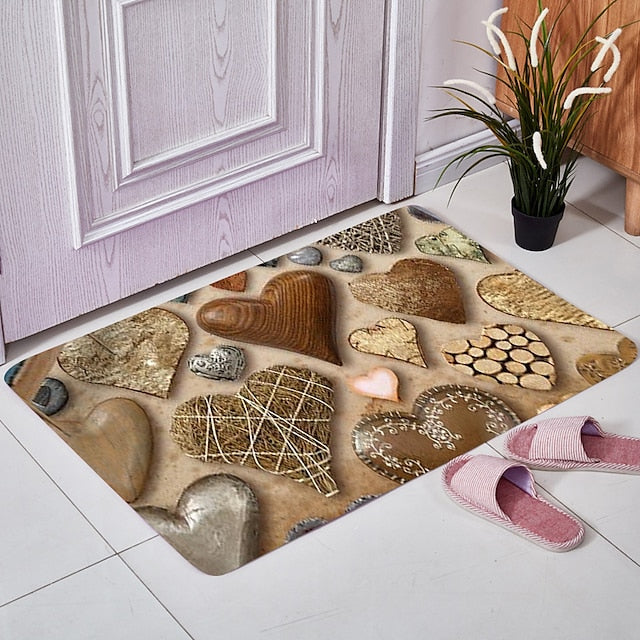 Cobblestone Pattern Door Mat Floor mats Washable Rugs Kitchen Mat Anti-Slip Non Skid Area Rug Front Livingroom Bedroom 1pc