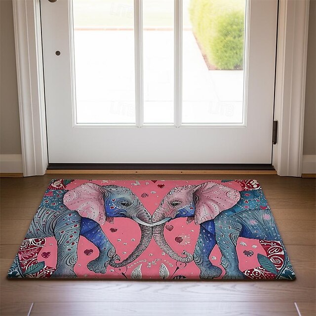 Duo Leopards Doormat Floor Mats Washable Rugs Kitchen Mat Non-Slip Oil Proof Rug Indoor Outdoor Mat Bedroom Decor Bathroom Mat Entrance Rug