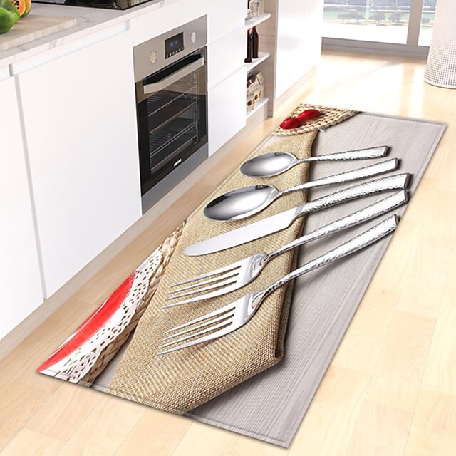 Cutlery Area Rug Kitchen Mat Non-Slip Oil Proof Floor Mat Livingroom Rug Indoor Outdoor Mat Bedroom Decor Bathroom Mat Entrance Rug Door Mat