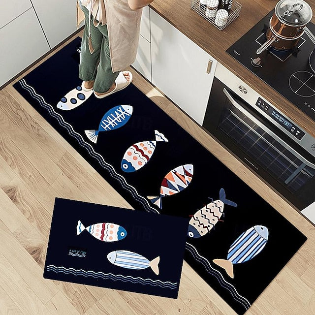 Seasoning Kitchen Mat Non-Slip Oil Proof Rug Indoor Outdoor Mat Bedroom Decor Bathroom Mat Entrance Rug Door Mat