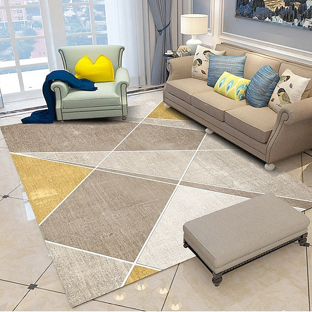 Geometric Living Room Floor Mat Carpet Abstract Area Rug Bedroom Bedside Covered Rectangular Coffee Table Carpet