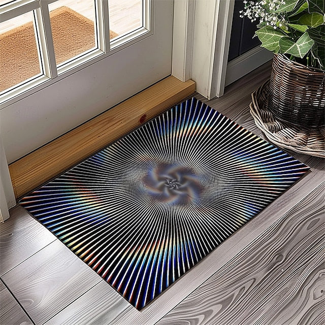 3D Vortex Doormat Kitchen Mat Floor Mat Non-Slip Area Rug Oil Proof Rug Indoor Outdoor Mat Bedroom Decor Bathroom Mat Entrance Rug Optical Illusion