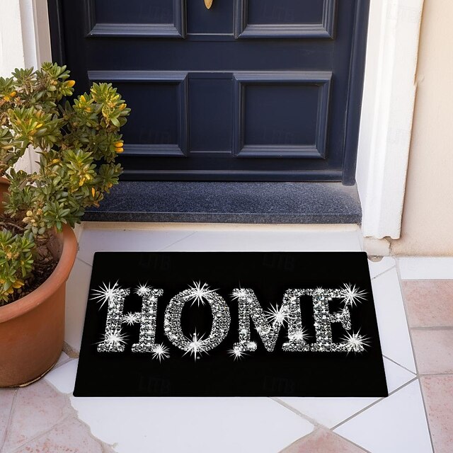 Crystal Home Doormat Floor Mats Washable Rugs Kitchen Mat Non-Slip Oil Proof Rug Indoor Outdoor Mat Bedroom Decor Bathroom Mat Entrance Rug