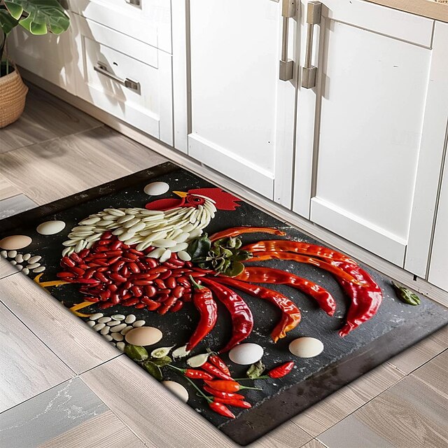 Fish Meat Doormat Kitchen Mat Floor Mat Non-Slip Area Rug Oil Proof Rug Indoor Outdoor Mat Bedroom Decor Bathroom Mat Entrance Rug