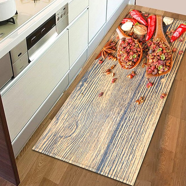 Spices Area Rug Kitchen Mat Non-Slip Oil Proof Floor Mat Livingroom Rug Indoor Outdoor Mat Bedroom Decor Bathroom Mat Entrance Rug Door Mat