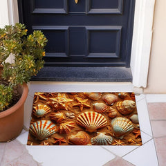 Beach Starfishes Doormat Kitchen Mat Floor Mat Non-Slip Area Rug Oil Proof Rug Indoor Outdoor Mat Bedroom Decor Bathroom Mat Entrance Rug