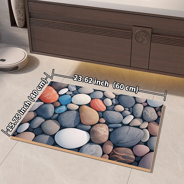 Bathroom Bath Mats Novelty Absorbent Bathroom Rug Polyester Non Slip