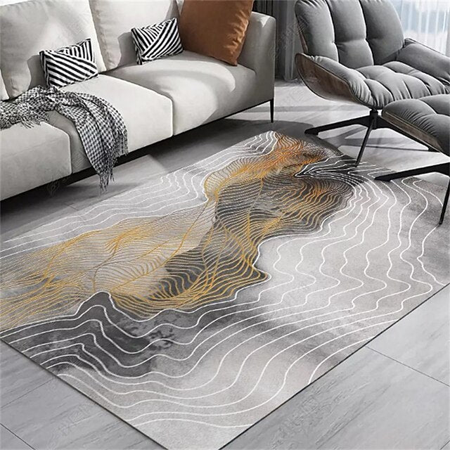 Geometric Living Room Floor Mat Carpet Abstract Area Rug Bedroom Bedside Covered Rectangular Coffee Table Carpet