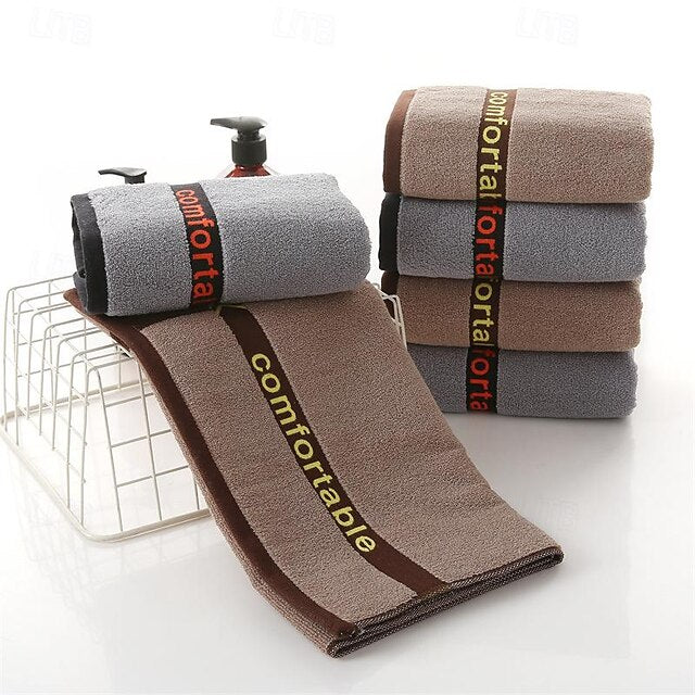 100% Cotton Absorbent Face Towels,Thickened Men's Couple Cotton Towels, Highly Absorbent Towels For Bathrooms, Gyms, Hotels And Spas, Solid Color Bath Towel