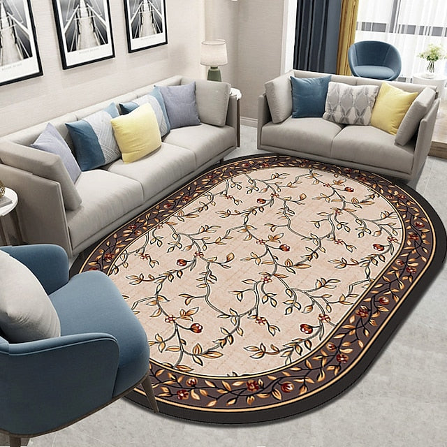 Simple European Retro Style Living Room Coffee Table Carpet Homestay Bedroom Large Area Covered with Kitchen Carpet for Entry