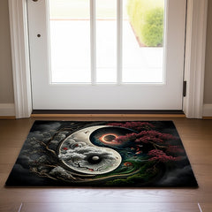 Yinyang Taichi Doormat Floor Mats Washable Rugs Kitchen Mat Boho Non-Slip Oil Proof Rug Indoor Outdoor Mat Bedroom Decor Bathroom Mat Entrance Rug