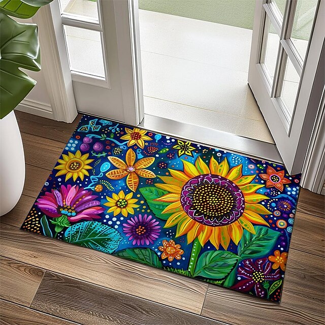 Autumn Sunflowers Doormat Kitchen Mat Floor Mat Non-Slip Area Rug Oil Proof Rug Indoor Outdoor Mat Bedroom Decor Bathroom Mat Entrance Rug