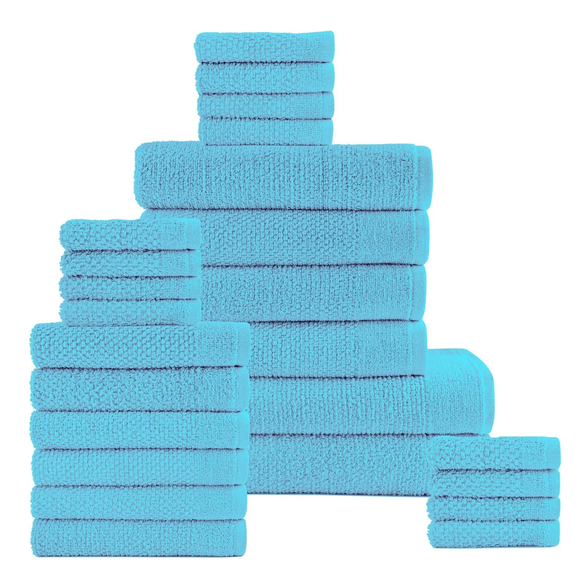 24-Piece Set: Dan River Popcorn Cotton Bath Towel Set