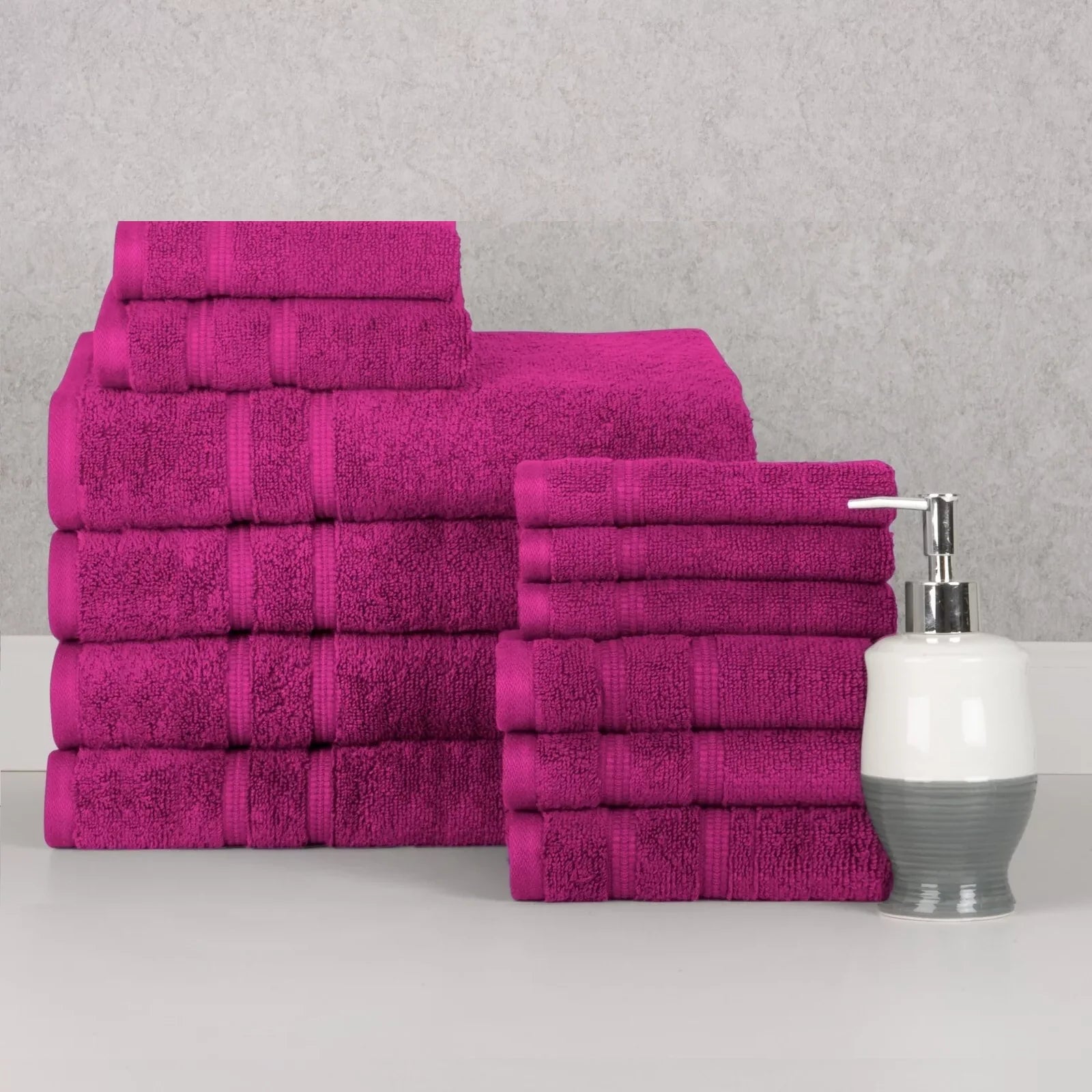 12-Piece Set: Bibb Home Zero Twist Egyptian Cotton Towel Set