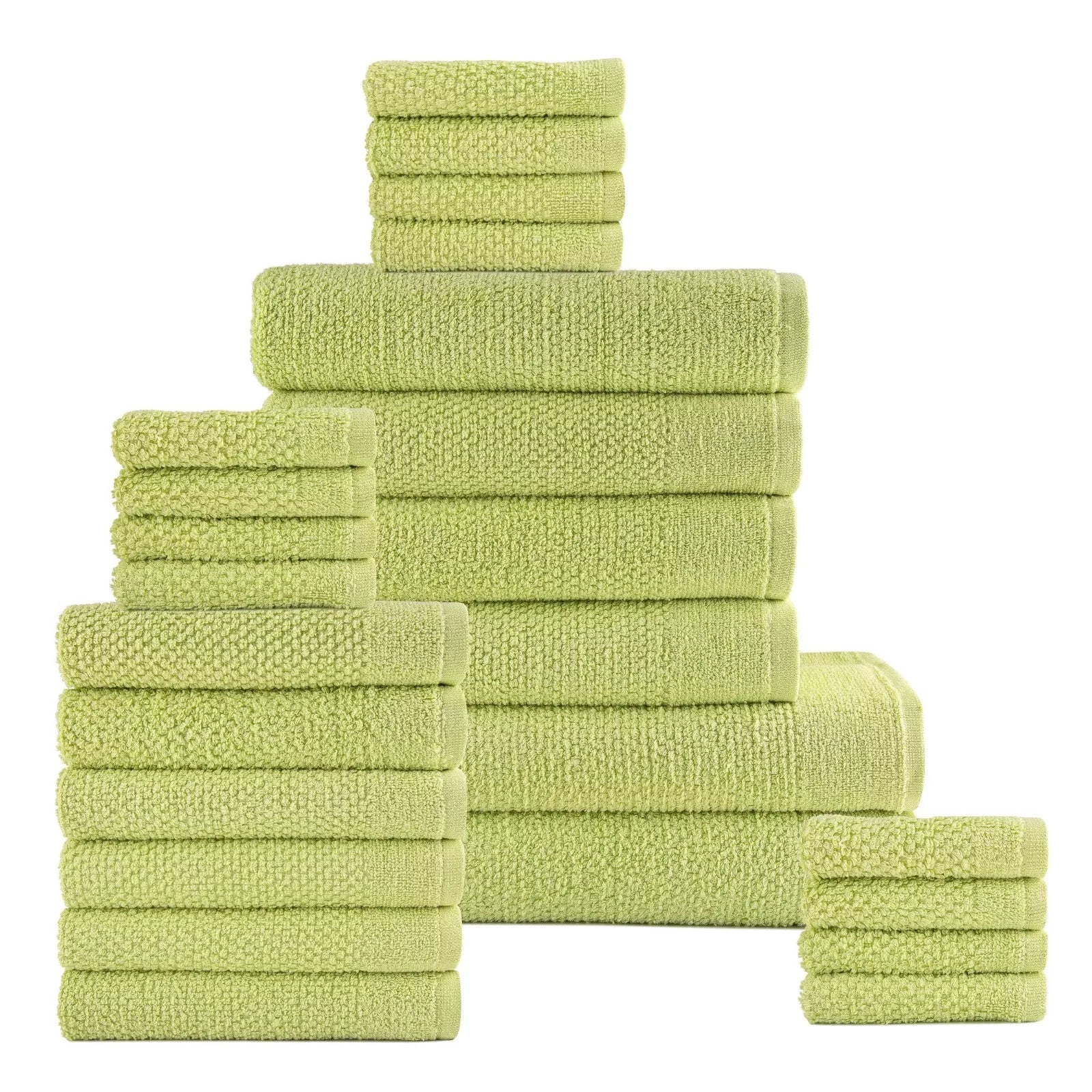 24-Piece Set: Dan River Popcorn Cotton Bath Towel Set