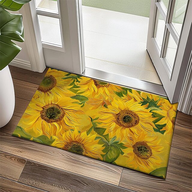 Autumn Sunflowers Doormat Kitchen Mat Floor Mat Non-Slip Area Rug Oil Proof Rug Indoor Outdoor Mat Bedroom Decor Bathroom Mat Entrance Rug