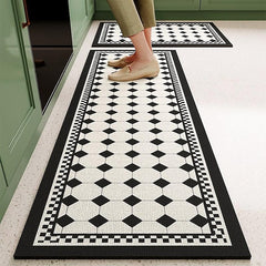 Kitchen Floor Mats Lattice Non-Slip Waterproof And Oil-Proof Mats Dirt-Resistant High-End Diatom MudFoot Pads