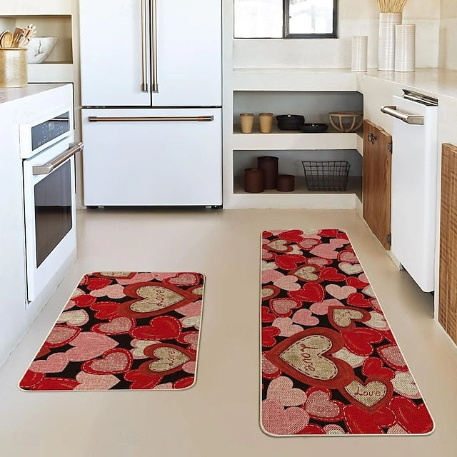 Valentine's Day Area Rug Kitchen Mat Non-Slip Oil Proof Floor Mat Livingroom Rug Indoor Outdoor Mat Bedroom Decor Bathroom Mat Entrance Rug Door Mat