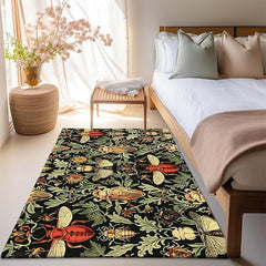 Floral Insects Area Rug Kitchen Mat Non-Slip Oil Proof Floor Mat Livingroom Rug Indoor Outdoor Mat Bedroom Decor Bathroom Mat Entrance Rug Door Mat