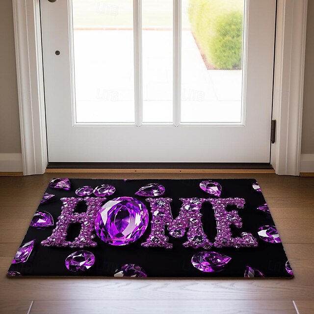 Crystal Home Doormat Floor Mats Washable Rugs Kitchen Mat Non-Slip Oil Proof Rug Indoor Outdoor Mat Bedroom Decor Bathroom Mat Entrance Rug