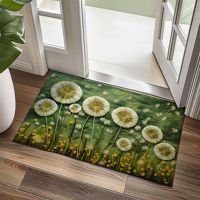 Dandelion Doormat Kitchen Mat Floor Mat Non-Slip Area Rug Oil Proof Rug Indoor Outdoor Mat Bedroom Decor Bathroom Mat Entrance Rug